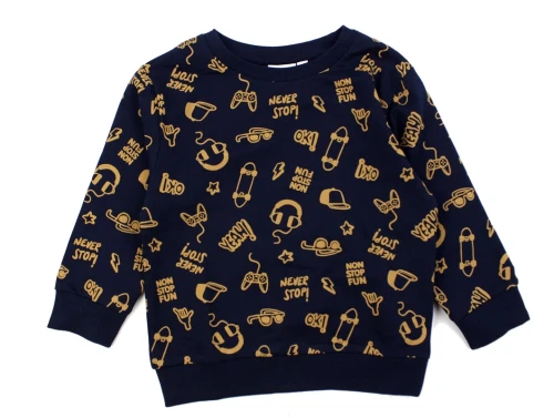 Name It dark sapphire bone brown skateboard sweatbluse